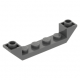 LEGO tetőelem fordított 45°-os 6×1, sötétszürke (52501)